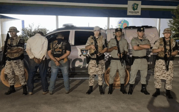 Ação conjunta entre PMs prende suspeitos de furto em fazenda de Minaçu (GO)