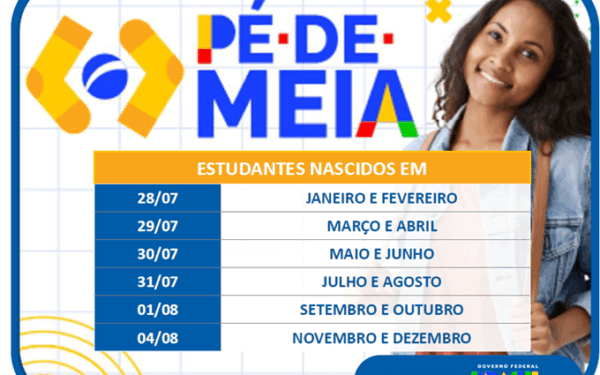 Pé-de-Meia: CAIXA inicia pagamento do incentivo frequência nesta segunda-feira (28)