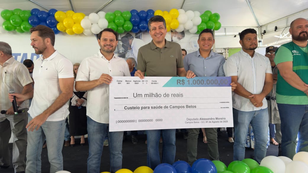 Alessandro Moreira anuncia R$ 1 milhão para a saúde de Campos Belos durante programa “Deputados Aqui”